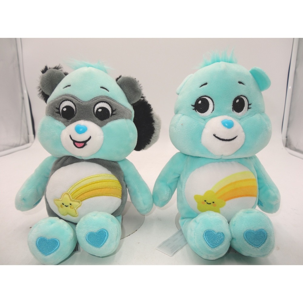 Care Bears Wish Bear and Raccoon Costume Plush Set Blue 9 Inch 2021